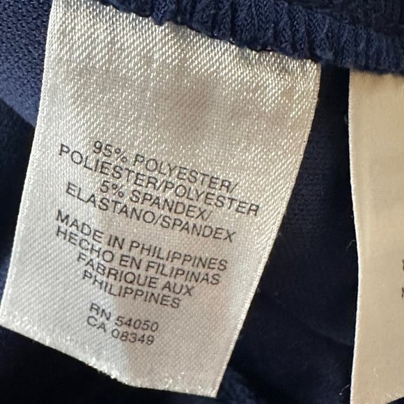 Evan Picone Dress Navy Blue Sz 8 V-Neck Short Sleeve Stretch Zipper Closure - Picture 13 of 15